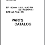 Canon Lens EF 180mm 1:3.5L Macro Ultrasonic Parts Catalog