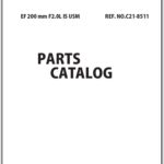Canon Lens EF 200mm F2.0L IS USM Parts Catalog