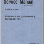 Canon Lens EF 200mm 1:2.8L Ultrasonic Service Manual