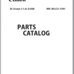 Canon Lens EF 24mm 1:1.4L II USM Parts Catalog