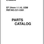 Canon Lens EF 24mm 1:1.4L USM Parts Catalog