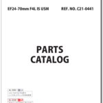 Canon Lens EF 24-70mm F4L IS USM Parts Catalog