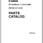 Canon Lens EF 28-200mm 1:3.5-5.6 USM Parts Catalog
