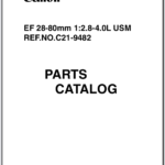 Canon Lens EF 28-80mm 1:2.8-4.0L USM Parts Catalog