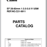 Canon Lens EF 28-80mm 1:3.5-5.6 IV USM Parts Catalog
