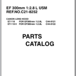 Canon Lens EF 300mm 1:2.8L USM Parts Catalog