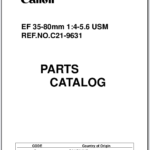 Canon Lens EF 35-80mm 1:4-5.6 USM Parts Catalog