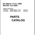Canon Lens EF 400mm 1:2.8L USM Parts Catalog