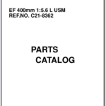 Canon Lens EF 400mm 1:5.6L USM Parts Catalog
