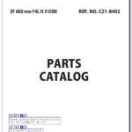 Canon Lens EF 600mm F4L IS II USM Parts Catalog