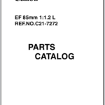 Canon Lens EF 85mm 1:1.2L Parts Catalog