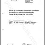 Bolex SOM 8mm Variable Focal Length Spare Parts & Service instr.