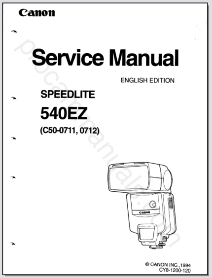 Canon Speedlite 540EZ Service Manual