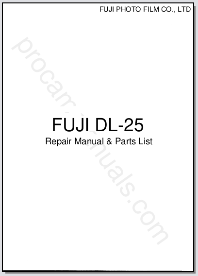 Fuji DL-25 Repair Manual & Parts List