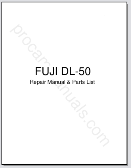 Fuji DL-50 Repair Manual & Parts List