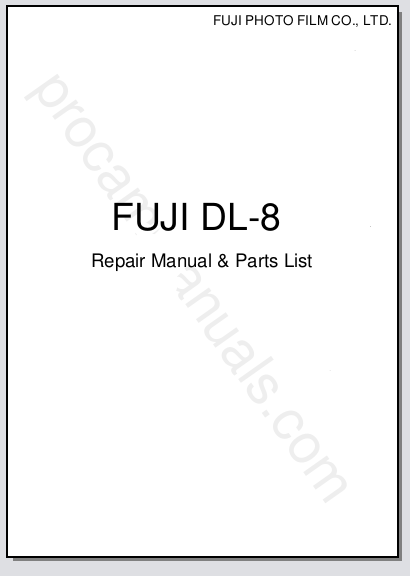 Fuji DL-8 Repair Manual & Parts List