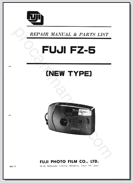 Fuji FZ-5 (New Type) Repair Manual & Parts List