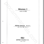 Nikon Nikonos-III 9F3B Repair Manual